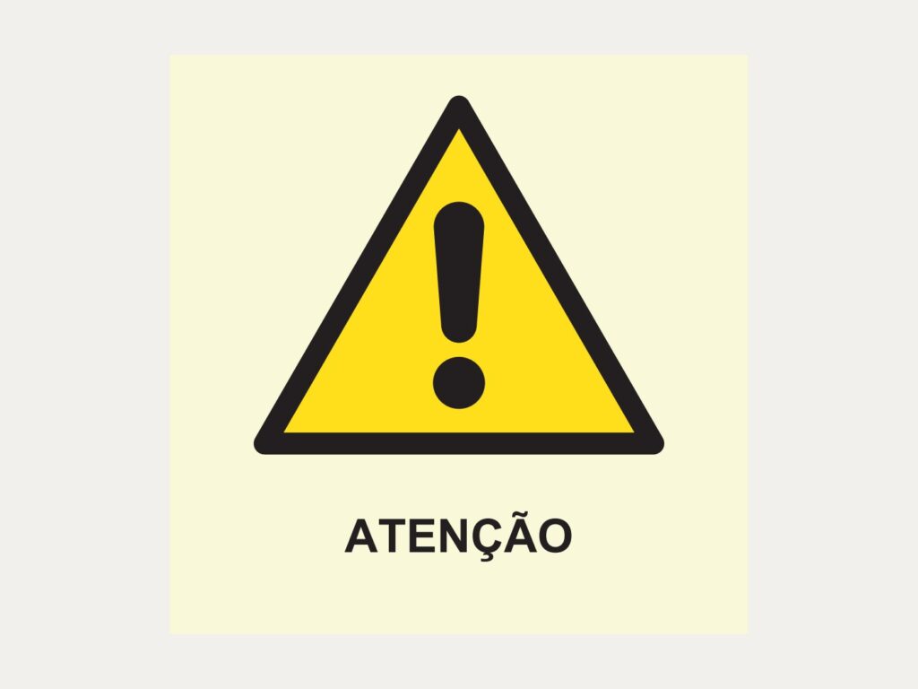 Placa A1 – Alerta geral, 20 x 20 cm