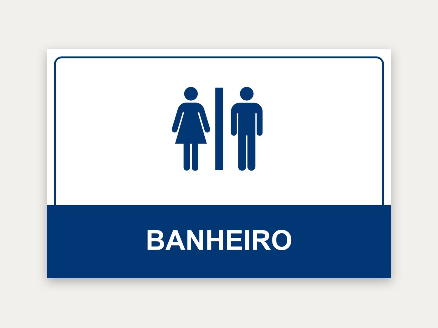 Placa Banheiro, 30 x 20 cm