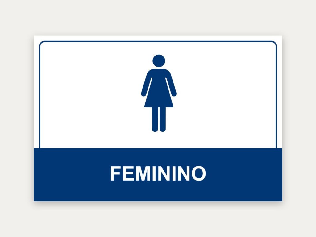 Placa Banheiro feminino, 30 x 20 cm