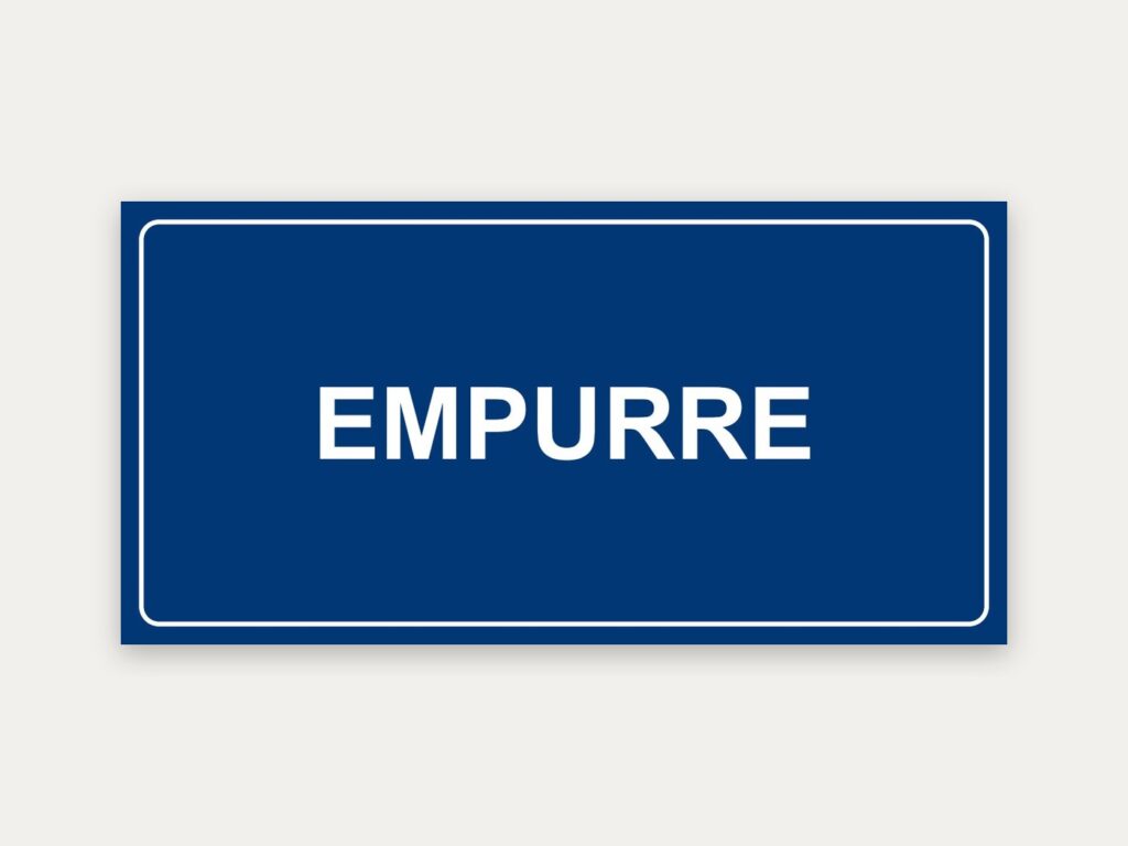 Placa Empurre, 20 x 10 cm
