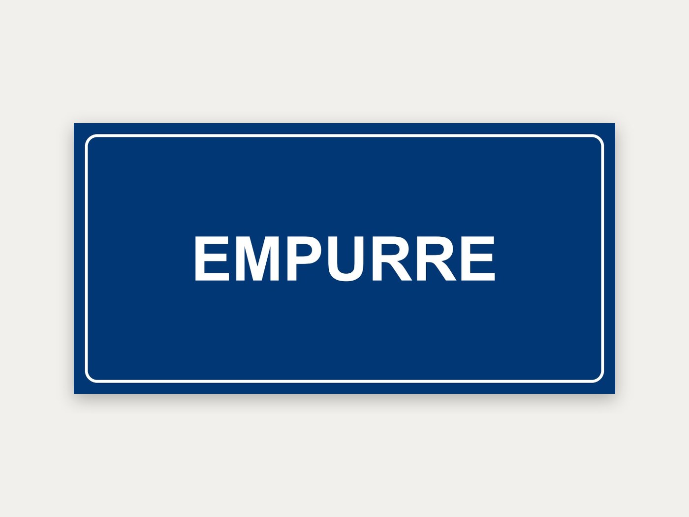 Placa Empurre, 20 x 10 cm
