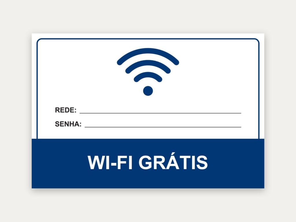 Placa Wi-Fi, 30 x 20 cm