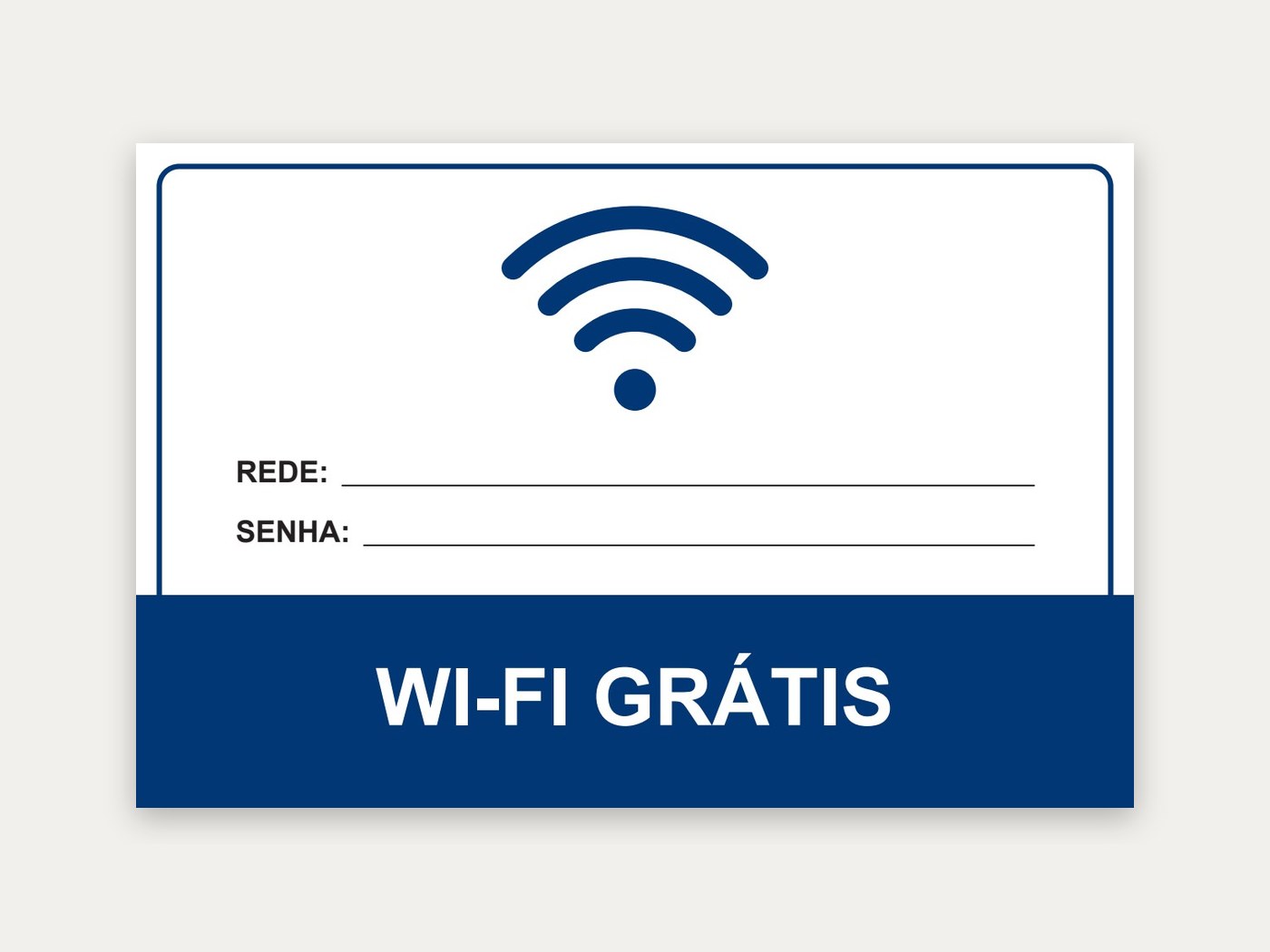 Placa Wi-Fi, 30 x 20 cm